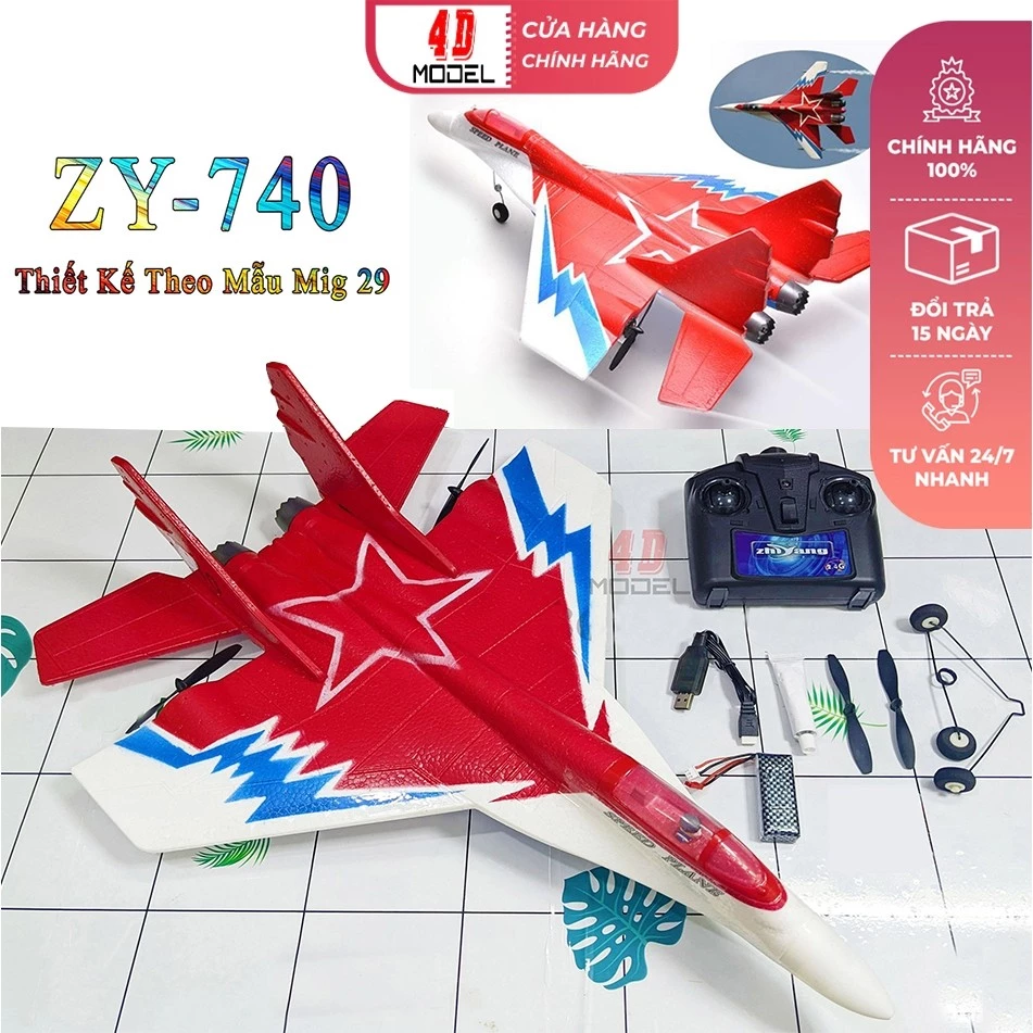 Máy Bay Điều Khiển Từ Xa ZY-740. Pin Bay 15-20 phút .Bay xa 500m.Pin Trâu , Bền Đẹp ,Dễ Chơi.
