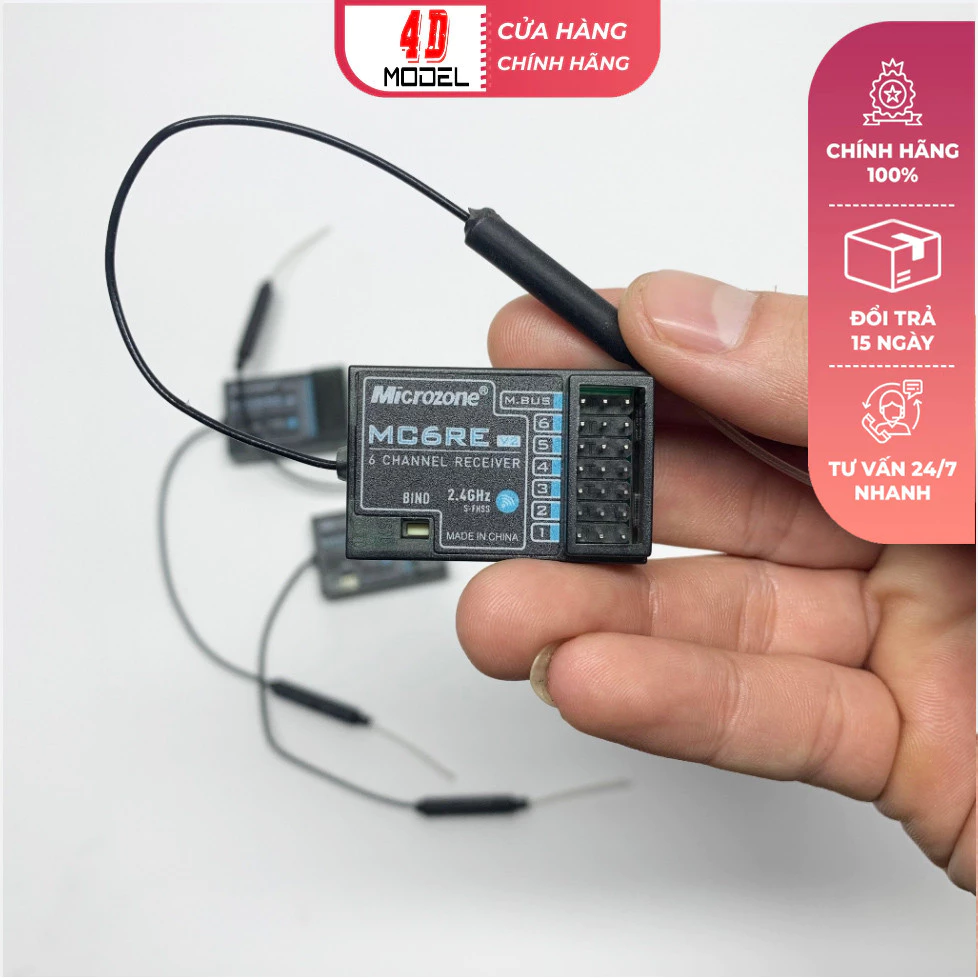 Bộ thu sóng RX Microzone MC7RB 2 Râu Sóng Xa ,đời mới nhất